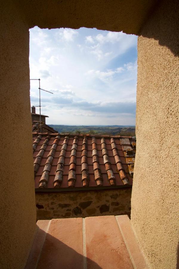 Torre Appartamento Con Vista Monticchiello Exteriör bild